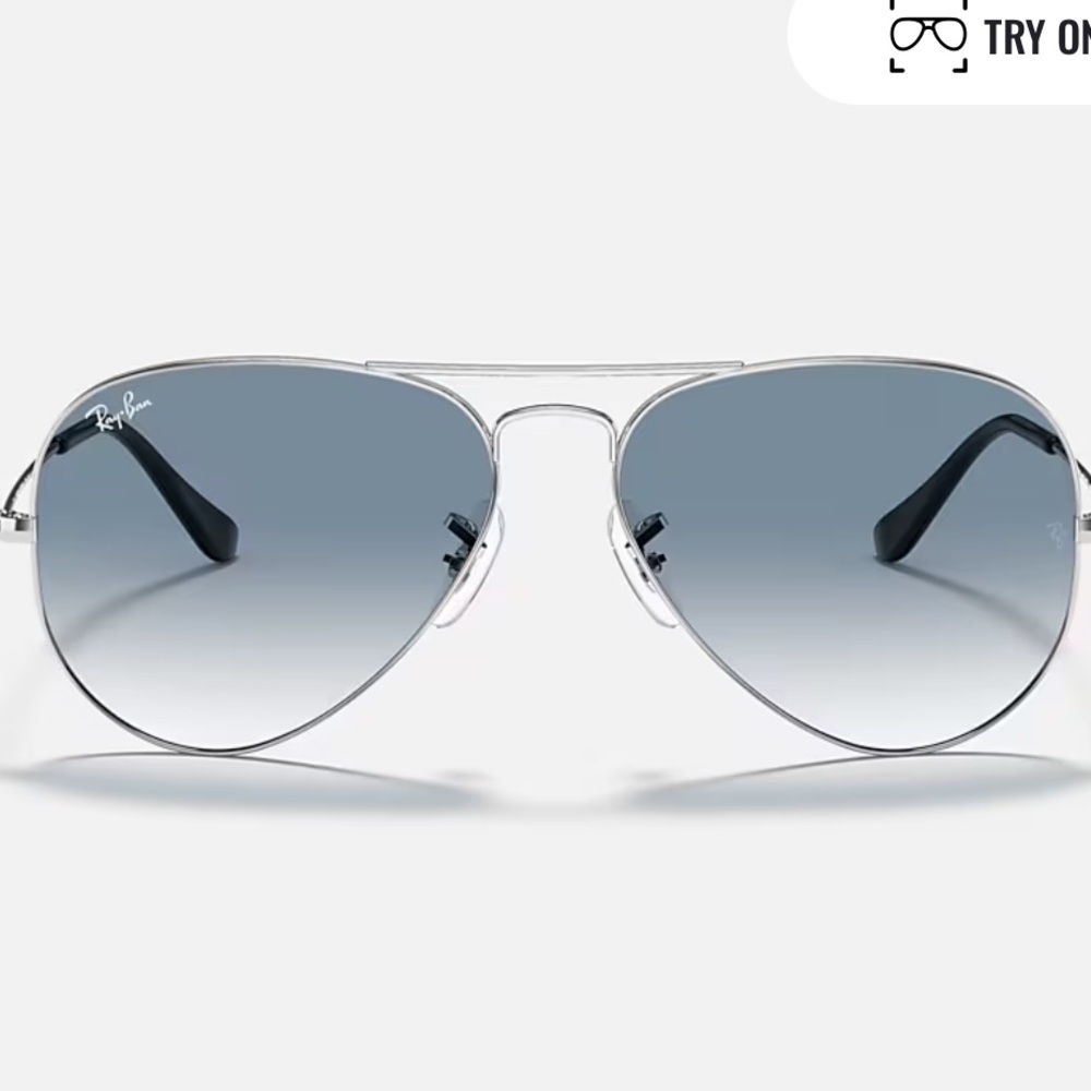 Aviator Gradient W/ Blue Gradient And Silver Frame